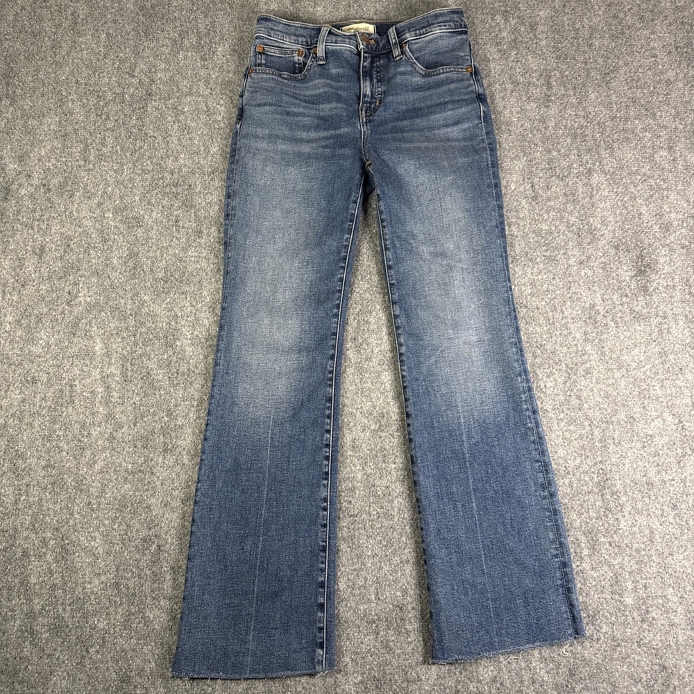 Madewell Kick Out Full Length Jeans Frayed Hem Devito Wash‎ Women's Denim 26